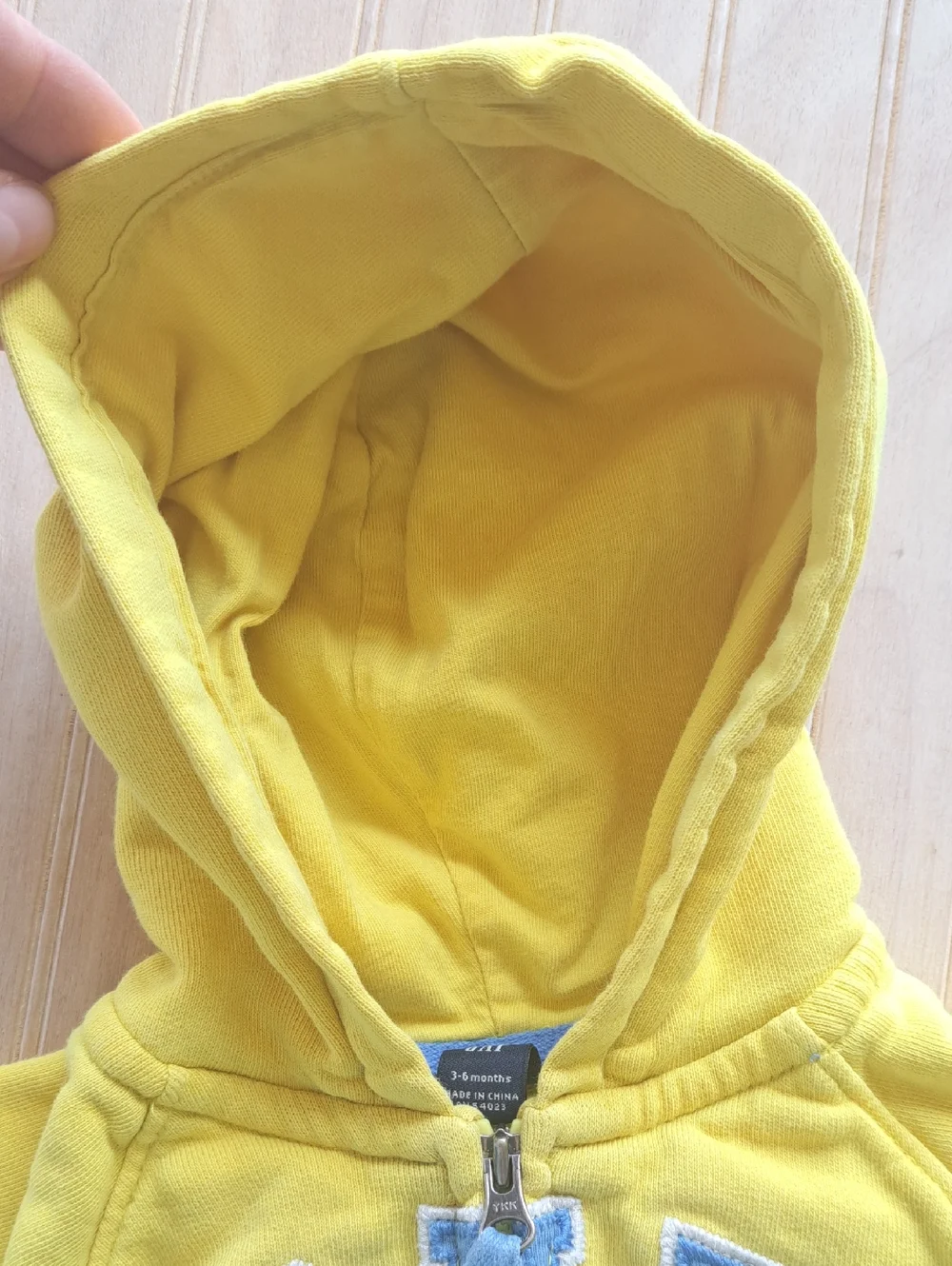 Baby GAP Logo Zip Hoodie Yellow 3-6 Months 100% Cotton Causal Comfy